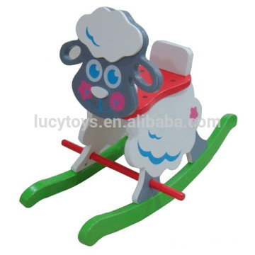 Enfants Animaux en bois Moutons Rocking Horse Riding on Toys painted